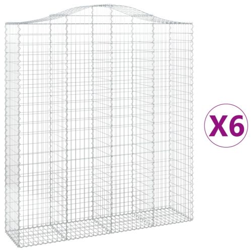 Габионни кошници арка 6 бр 200x50x220/240 см поцинковано желязо