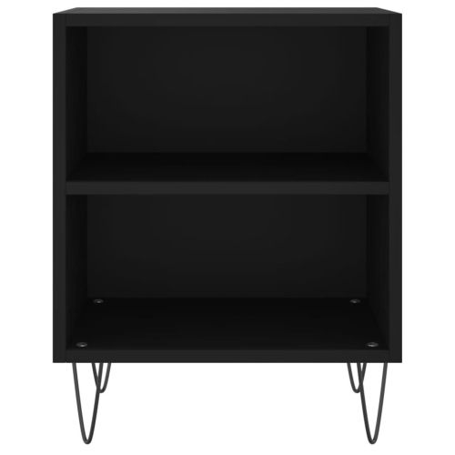 Нощни шкафчета 2 бр черни 40x30x50 см инженерно дърво