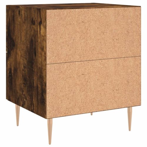 Нощни шкафчета 2 бр опушен дъб 40x35x47,5 см инженерно дърво