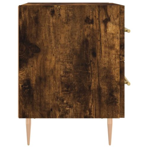 Нощни шкафчета 2 бр опушен дъб 40x35x47,5 см инженерно дърво