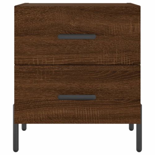 Нощни шкафчета 2 бр кафяв дъб 40x35x47,5 см инженерно дърво