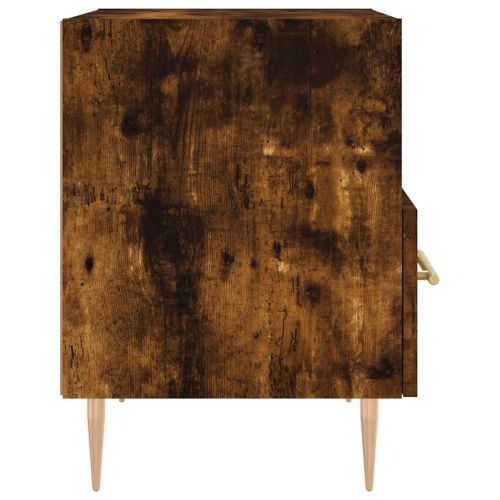 Нощни шкафчета 2 бр опушен дъб 40x35x47,5 см инженерно дърво