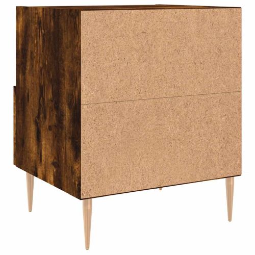 Нощни шкафчета 2 бр опушен дъб 40x35x47,5 см инженерно дърво