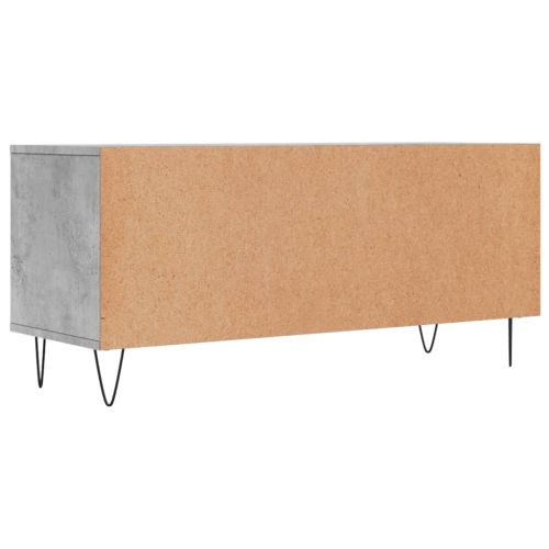 ТВ шкаф, бетонно сиво, 100x34,5x44,5 см, инженерно дърво