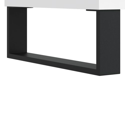 ТВ шкаф, бял, 100x34,5x44,5 см, инженерно дърво
