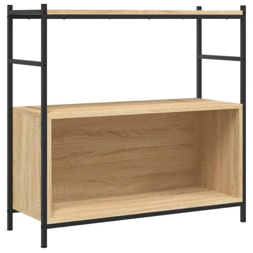 Етажерка дъб сонома 80x30x78,5 см инженерно дърво и желязо