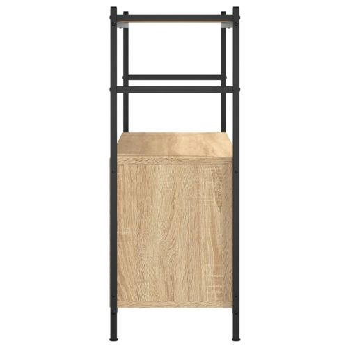 Етажерка дъб сонома 80x30x78,5 см инженерно дърво и желязо