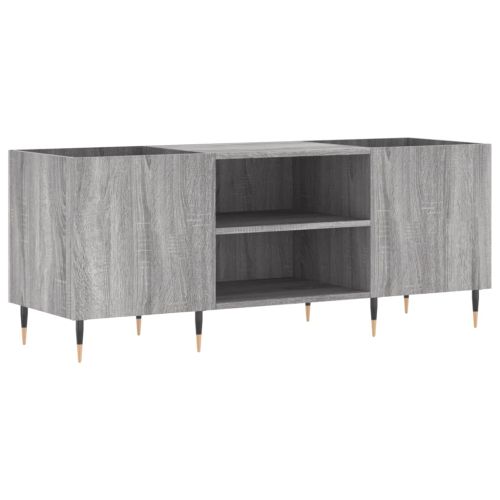 Шкаф за винилови плочи сив сонома 121x38x48 см инженерно дърво