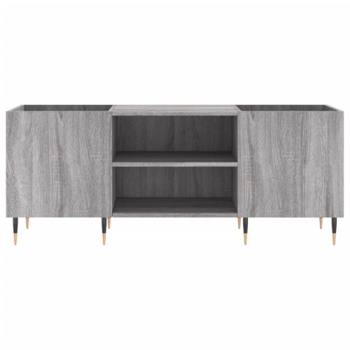 Шкаф за винилови плочи сив сонома 121x38x48 см инженерно дърво