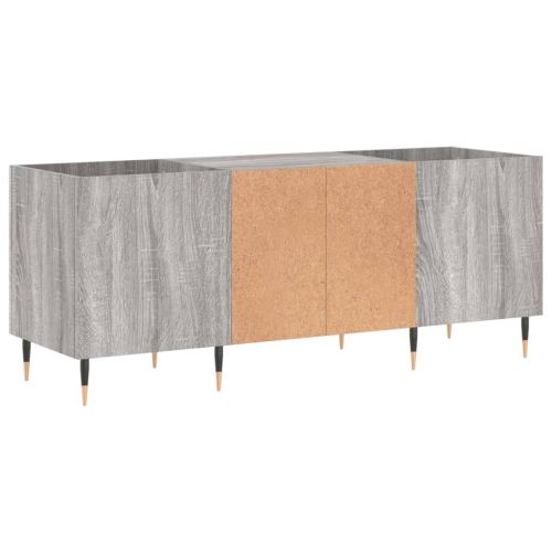 Шкаф за винилови плочи сив сонома 121x38x48 см инженерно дърво