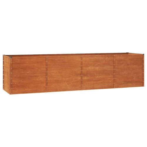 Градинска повдигната леха ръждив 320x80x77 см кортенова стомана