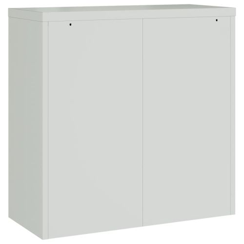 Офис шкаф с 2 врати, сив, 90 см, стомана