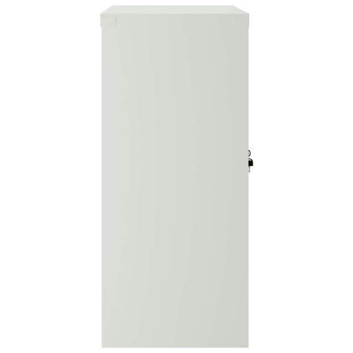 Офис шкаф с 2 врати, сив, 90 см, стомана