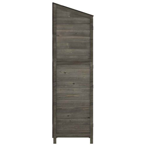 Градинска барака, антрацит, 102x52x174,5 см, чамово дърво масив