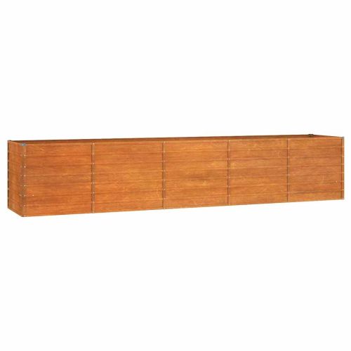 Градинска повдигната леха ръждив 400x80x77 см кортенова стомана