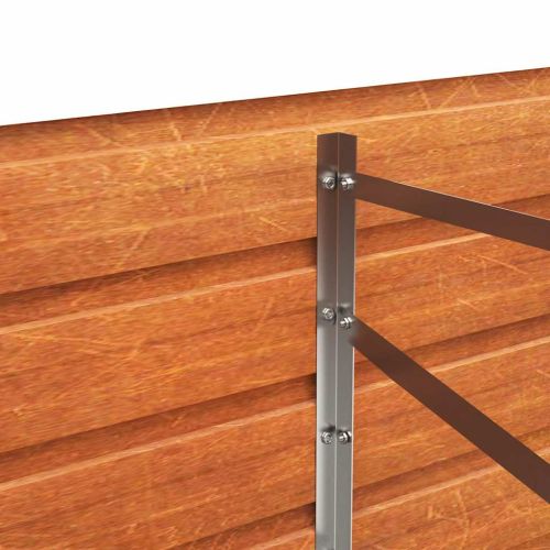 Градинска повдигната леха ръждив 400x80x77 см кортенова стомана