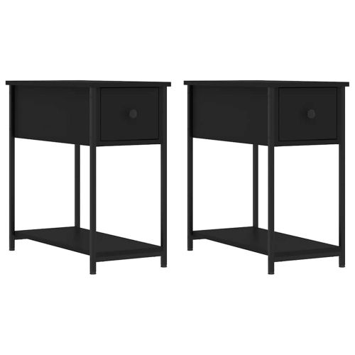 Нощни шкафчета 2 бр черни 30x60x60 см инженерно дърво
