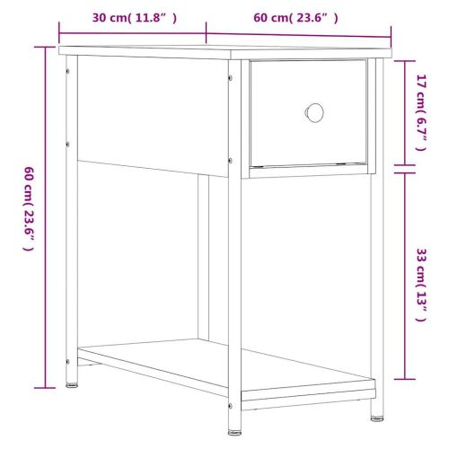 Нощни шкафчета 2 бр сив сонома 30x60x60 см инженерно дърво