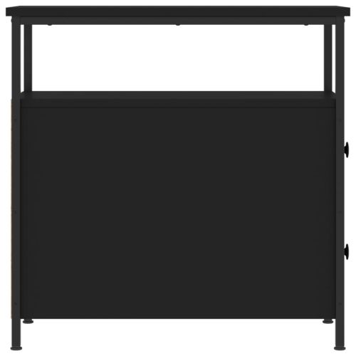Нощни шкафчета 2 бр черни 30x60x60 см инженерно дърво