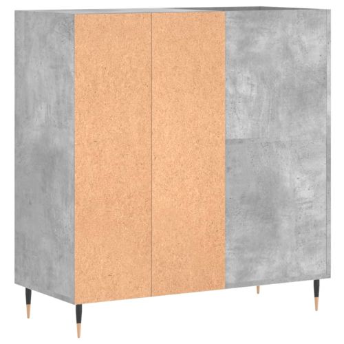 Шкаф за грамофонни плочи сив 84,5x38x89 см инженерно дърво