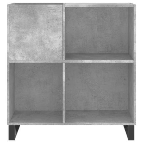 Шкаф за грамофонни плочи сив 84,5x38x89 см инженерно дърво
