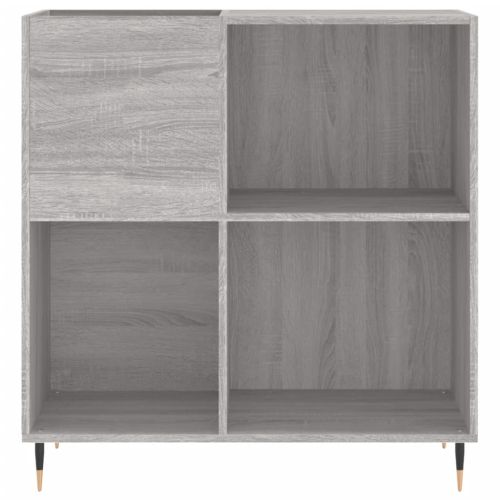 Шкаф за винилови плочи сив сонома 84,5x38x89 см инженерно дърво