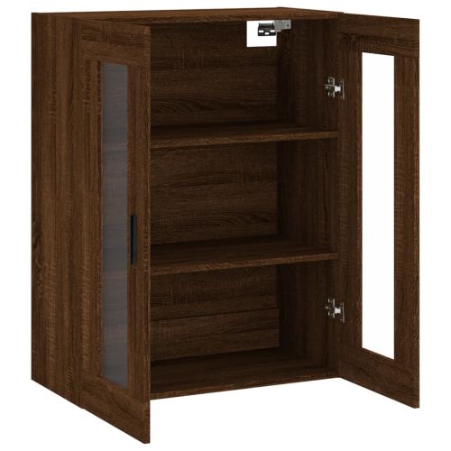 Стенен шкаф кафяв дъб 69,5x34x90 см