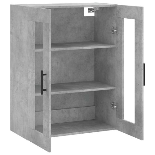 Стенен шкаф бетонно сив 69,5x34x90 см