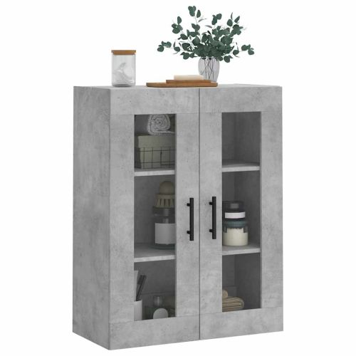 Стенен шкаф бетонно сив 69,5x34x90 см