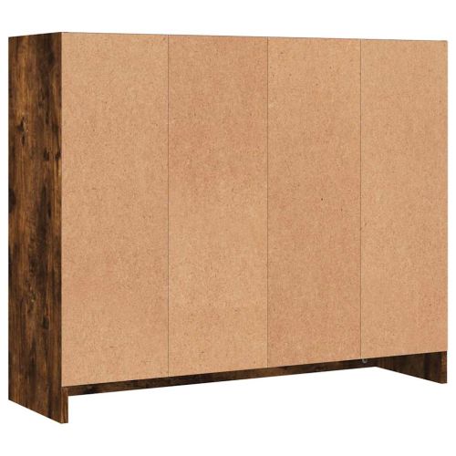 Бюфет опушен дъб 91x28x75 см инженерно дърво