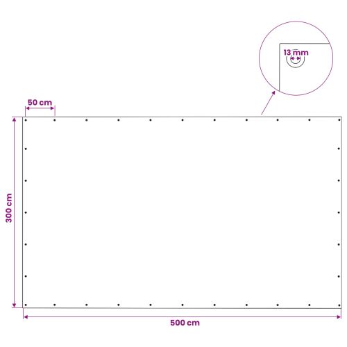 Брезент тип Лено, 140 г/м², 3x5 м, бял
