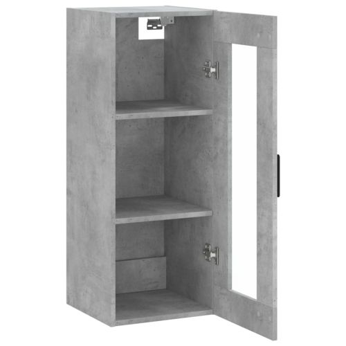 Стенен шкаф бетонно сив 34,5x34x90 см