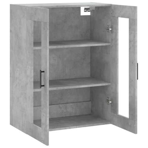Стенен шкаф бетонно сив 69,5x34x90 см