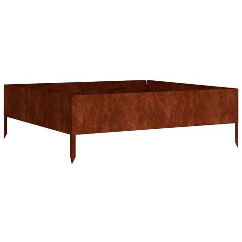 Градинска повдигната леха 100x100x33,5 см кортенова стомана