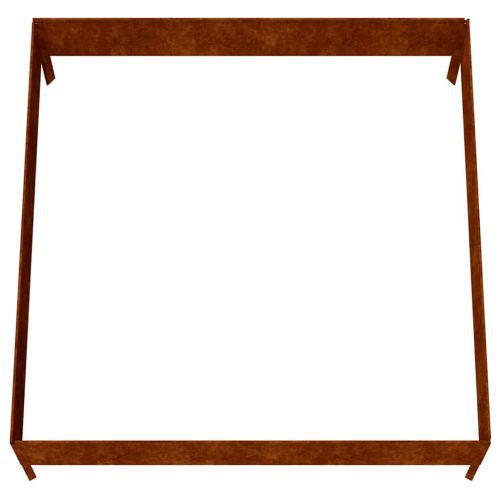 Градинска повдигната леха 100x100x33,5 см кортенова стомана