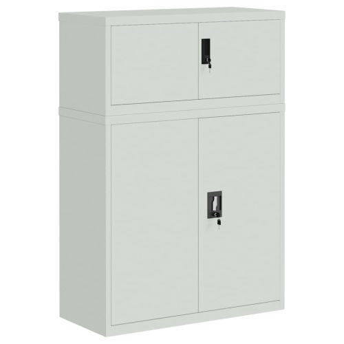 Шкаф за папки светлосив 90x40x130 см стомана