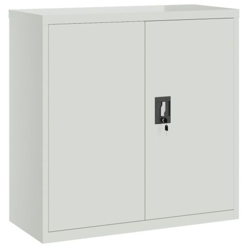 Шкаф за папки светлосив 90x40x130 см стомана