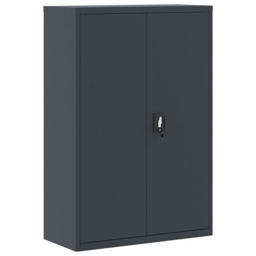 Шкаф за папки антрацит 90x40x140 см стомана