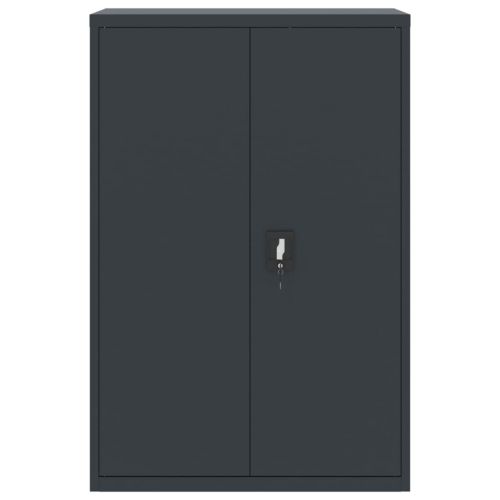 Шкаф за папки антрацит 90x40x140 см стомана