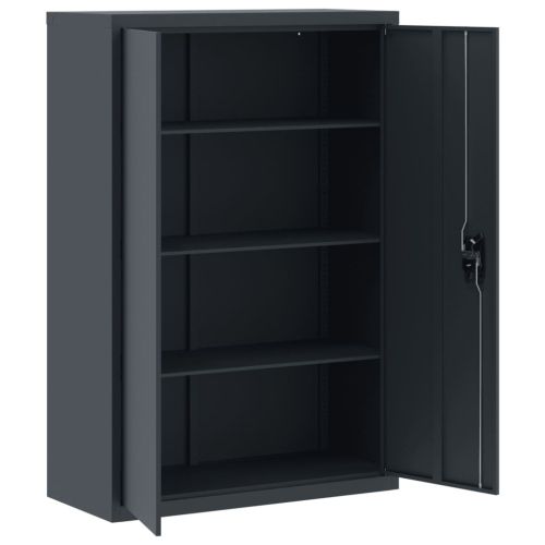 Шкаф за папки антрацит 90x40x140 см стомана