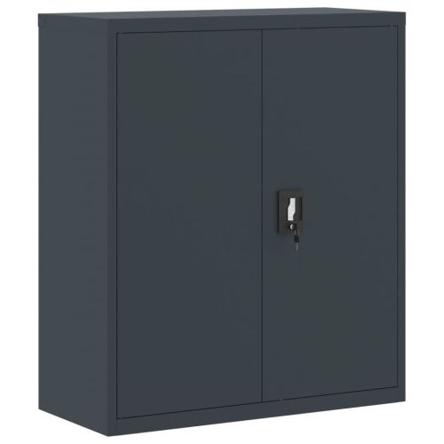 Шкаф за папки антрацит 90x40x105 см стомана