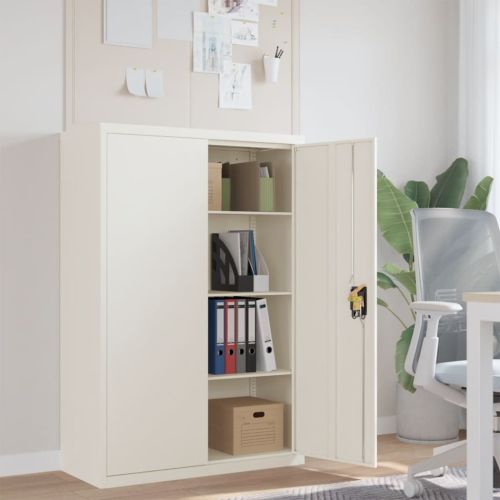 Шкаф за папки бял 90x40x140 см стомана