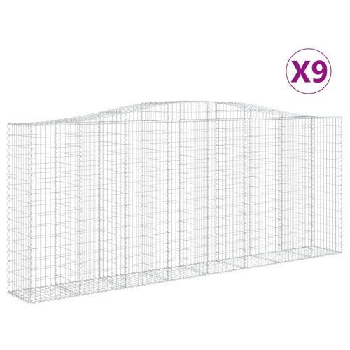 Габионни кошници арка 9 бр 400x50x160/180 см поцинковано желязо
