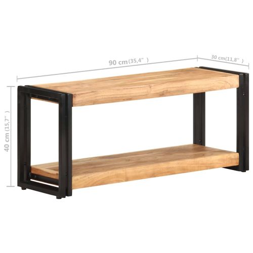 ТВ шкаф, 90x30x40 cм, акациево дърво масив