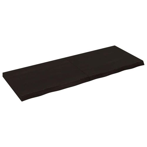 Плот за баня тъмнокафяв 160x60x(2-6)см обработено масивно дърво