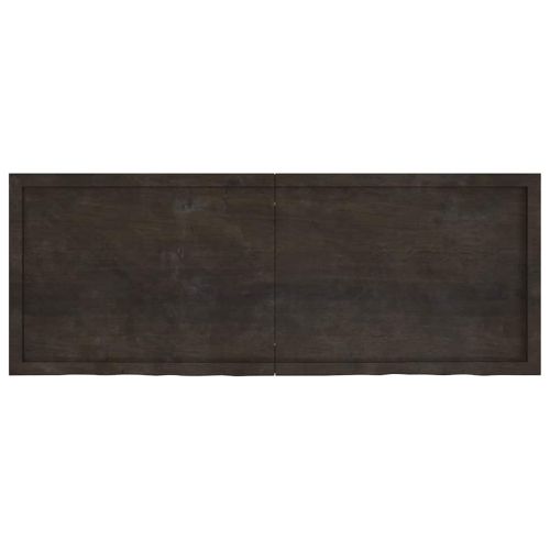 Плот за баня тъмнокафяв 160x60x(2-6)см обработено масивно дърво