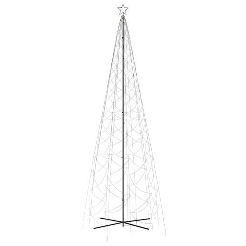 Коледна елха конус, топло бяло, 1400 LED, 160x500 см