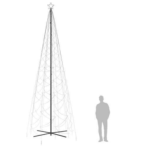 Коледна елха конус, топло бяло, 1400 LED, 160x500 см