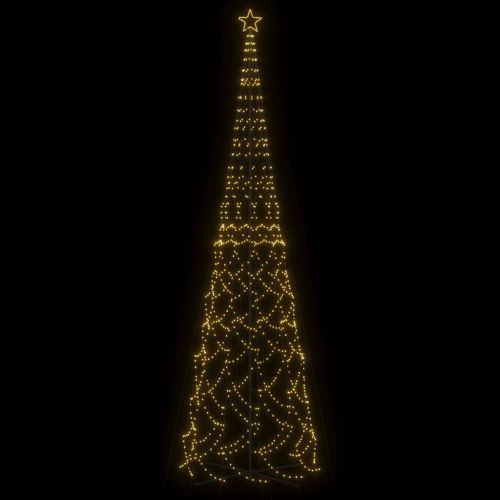 Коледна елха конус, топло бяло, 3000 LED, 230x800 см