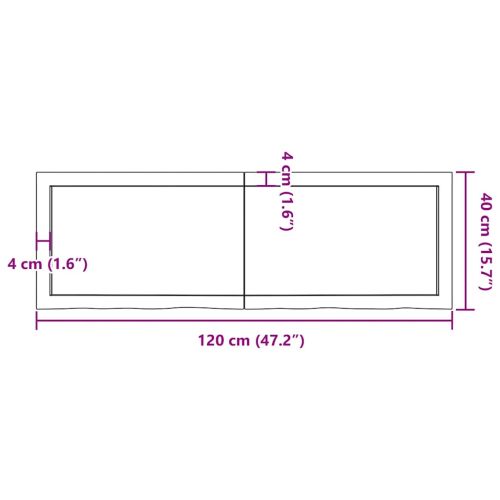 Плот за баня светлокафяв 120x40x(2-4) см обработено дърво масив